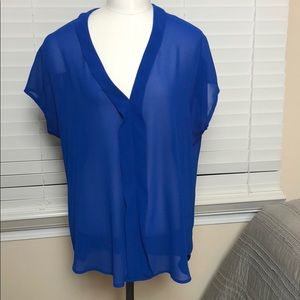 Blue sheer blouse